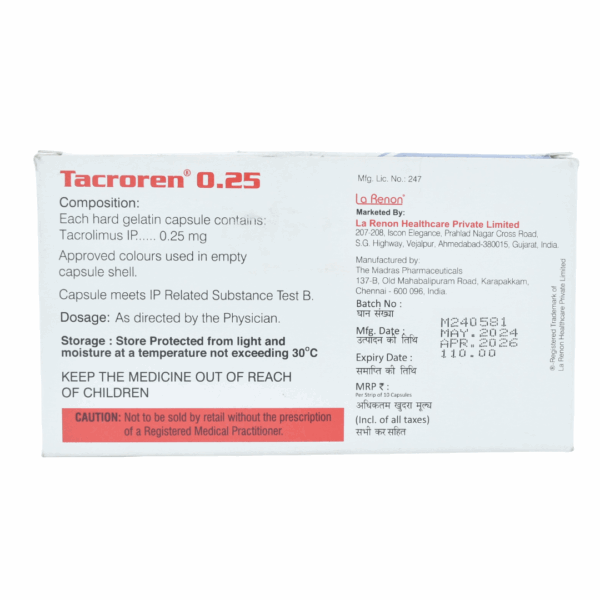 TACROREN 0.25 - Image 2