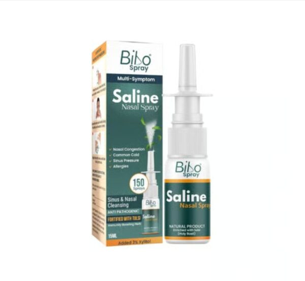 Bibo Multi Symptom Saline Nasal Spray with Tulsi